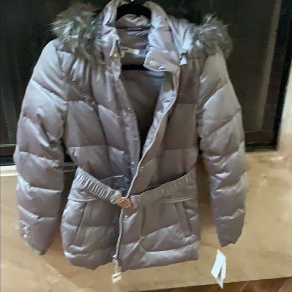 DKNY Puffer Jacket in Platinum